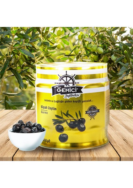 Gurme Siyah Zeytin (201-230) Teneke 2 kg