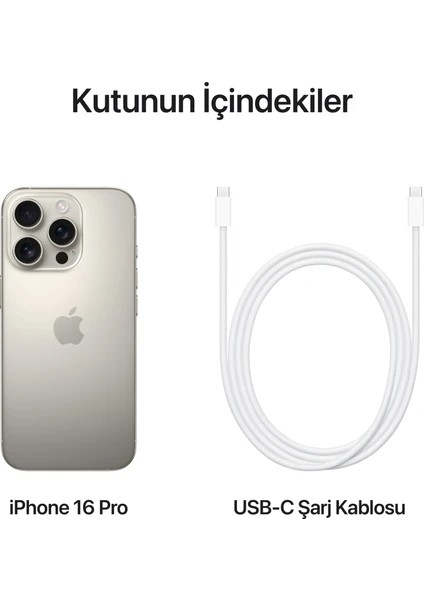 iPhone 16 Pro 256GB Natürel Titanyum Sıfırdan Farksız Ürün