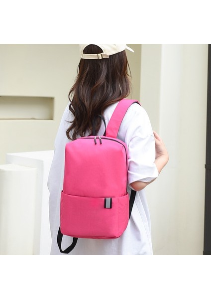 Sırt Çantası Renkli Sırt Çantası Erkek ve Kadın Hafif Seyahat Çantası Basit Moda Kampüs Öğrenci Okul Çantası (Yurt Dışından)