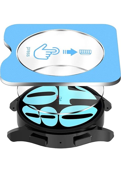 Samsung Galaxy Watch 4 40 mm ile Uyumlu Ekran Koruyucu Kolay Uygulanabilir Aparatlı Ekran Koruyucu