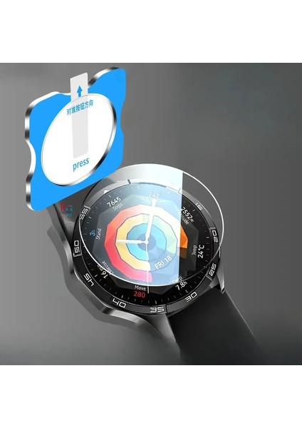 Huawei Watch Gt4 46 mm ile Uyumlu Ekran Koruyucu Kolay Uygulanabilir Aparatlı Ekran Koruyucu