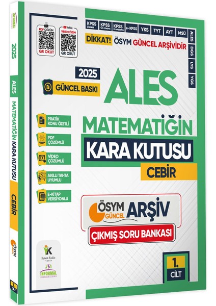 2025 ALES Matematiğin Kara Kutusu 1. Cilt Cebir ÖSYM Çıkmış Soru Bankası