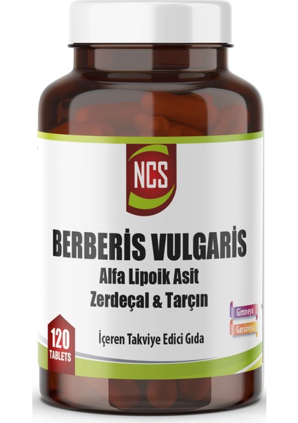 Berberis Vulgaris Alfa Lipoik Asit Tarçın Zerdeçal 120 Tablet