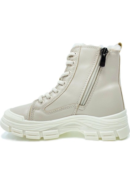 CX5428 Içi Kürklü Fermuar Detaylı Ortopedik Kız Çocuk Şık Günlük Bot Bej modelleri