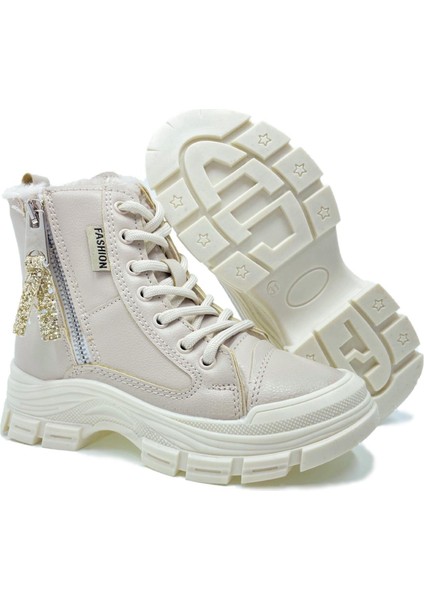 CX5428 Içi Kürklü Fermuar Detaylı Ortopedik Kız Çocuk Şık Günlük Bot Bej indirimleri