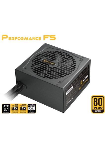 High Power Performance ATX 3.1 850W 80+ GOLD PCIe 5.1 ATX Güç Kaynağı (HP1-S2850GD-F12S)