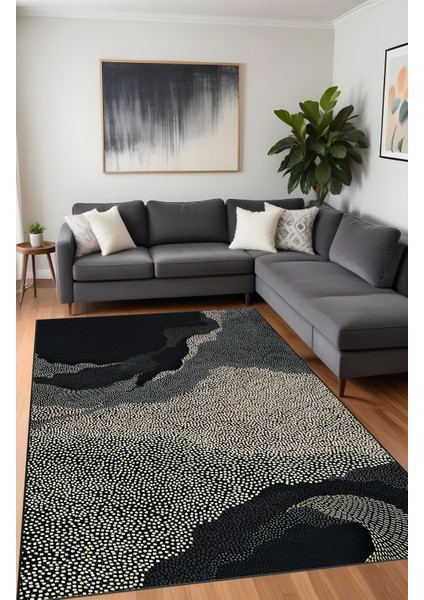 Dijital Baskı Su Desen Renk Geçişli Modern Dekoratif Makinada Yıkanabilir Salon Halısı Yolluk Halısı
