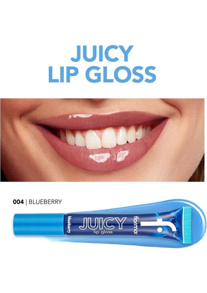 Juicy Lip Gloss Meyve Aromalı Besleyici Dudak Parlatıcısı (004 Blueberry) 8682536087742