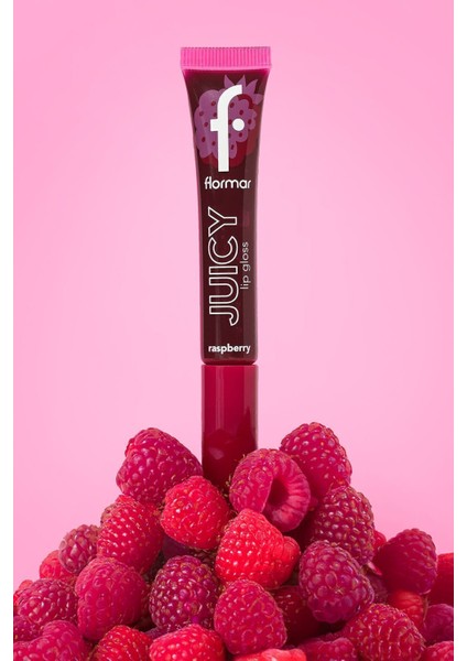 Juicy Lip Gloss Meyve Aromalı Besleyici Dudak Parlatıcısı (001 Raspberry) 8682536087711