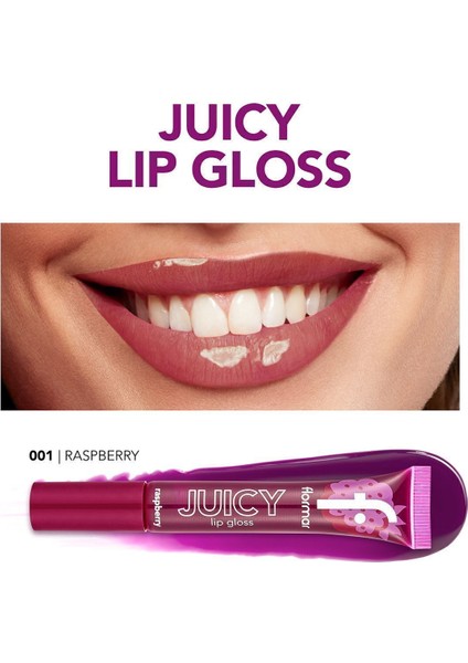 Juicy Lip Gloss Meyve Aromalı Besleyici Dudak Parlatıcısı (001 Raspberry) 8682536087711