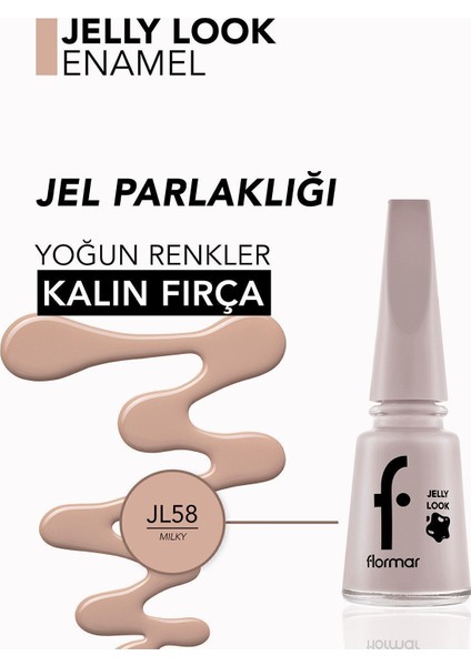 Jelly Look Nail Enamel Oje L58 Milky fırsatları