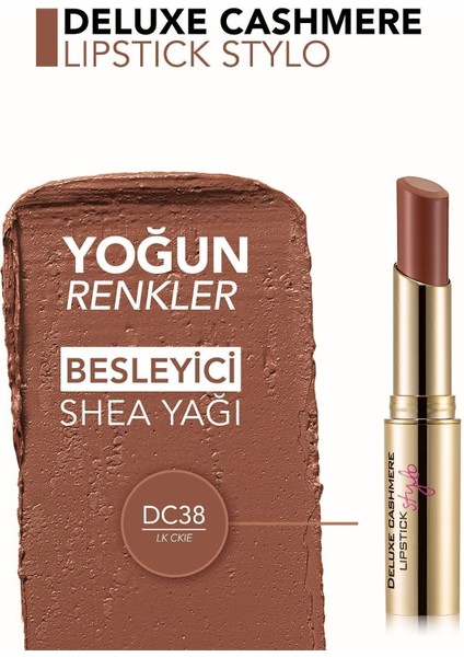 - Ruj - Deluxe Cashmere Lipstick Stylo DC38 Like Cookie 8690604564385 33000011