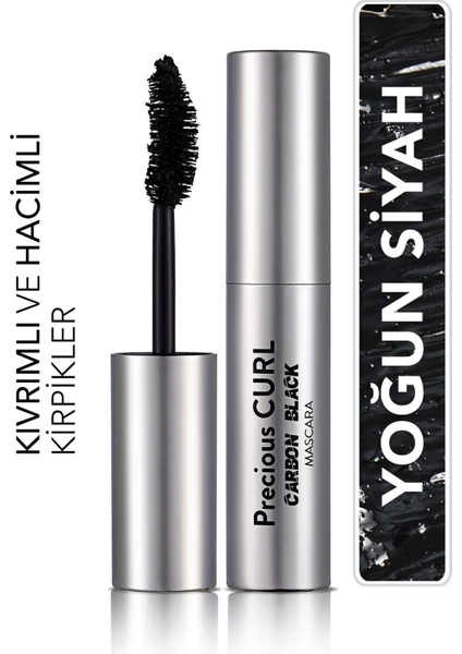 Flormar-Kıvırıcı ve Dolgunlaştırıcı Oval Fırçalı Precious Curl Maskara (002 Karbon Siyah) 8690604542369