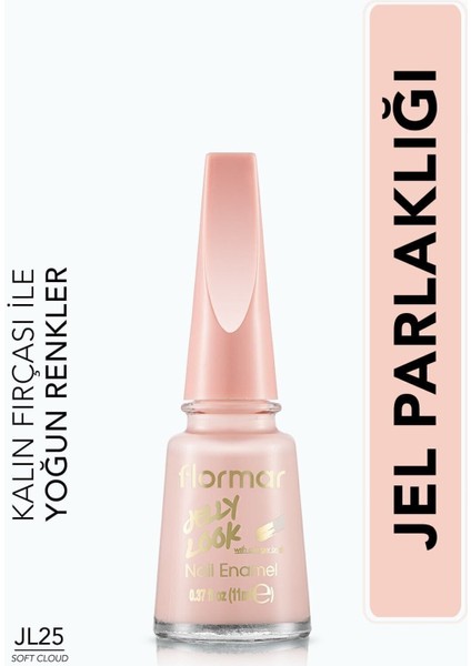 -Yoğun Pigmentli ve Uzun Süre Kalıcı Jelly Look Parlak Oje (JL25 Uçuk Pembe) 8690604282197
