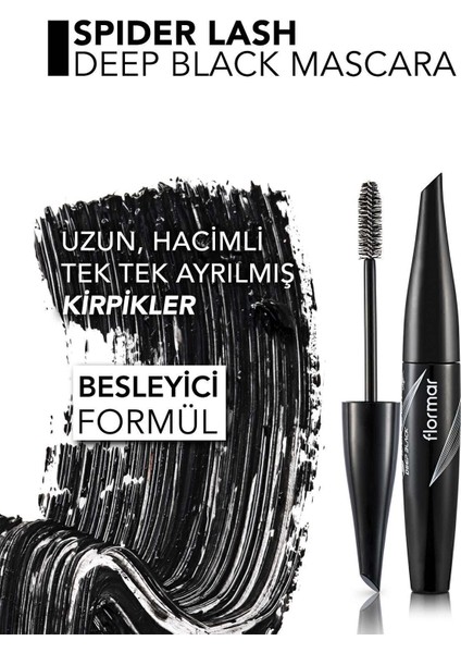 Spider Lash Yoğun Renk ve Hacim Veren Maskara (001 Deep Black) 8690604110643