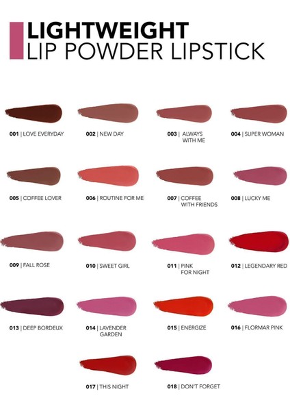 Lightweight Lip Powder Ultra Hafif Nemlendirici Stick Mat Ruj (009 Fall Rose) 8682536061803