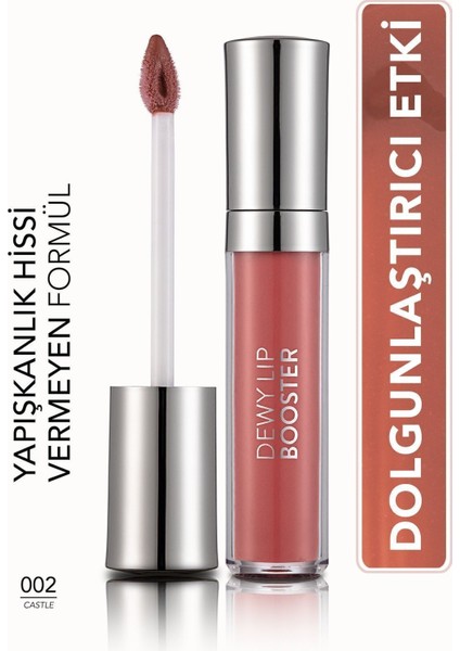 Dewy Lip Booster Dolgun Görünüm Veren Nemlendirici Dudak Parlatıcısı (002 Castle) 8690604619047