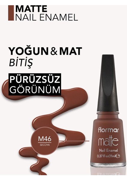 Matte Nail Enamel Oje M46 Secoya