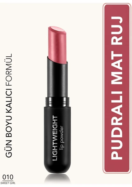 Lightweight Lip Powder Ultra Hafif Nemlendirici Stick Mat Ruj (010 Sweet Girl) 8682536061827