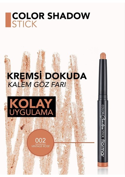 Color Shadow Yüksek Pigmentli & Işıltılı Asansörlü Kalem Göz Farı