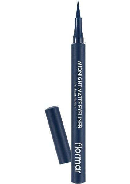 Flormar-Yoğun Pigmentli ve Mat Bitişli Midnight Matte Kalem Likit Eyeliner (003 Lacivert) 8690604641666