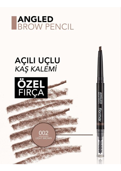 Angled Doğal Görünüm Veren Asansörlü Kaş Kalemi (002 Light Brown) 8690604572045