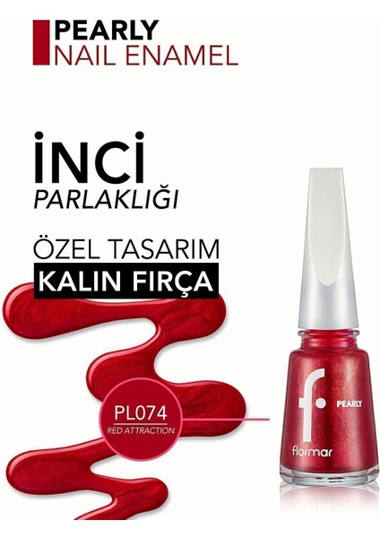 Sedefli Parlak Oje (PL074 Red Attraction)