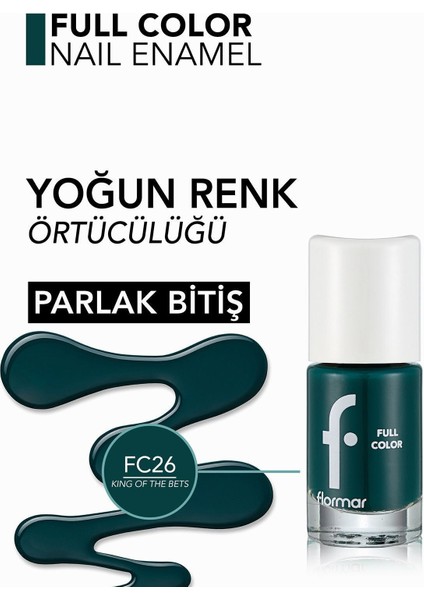Full Color Yoğun Pigmentli Parlak Oje (FC26 King Of The Bets) 8690604310623