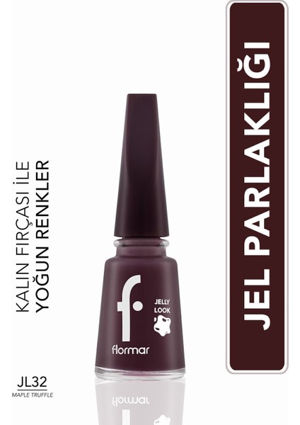 Jelly Look Nail Enamel Oje L32 Maple Truffle