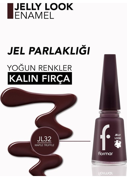 Jelly Look Nail Enamel Oje L32 Maple Truffle