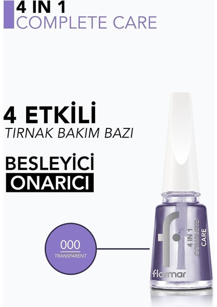 4 in 1 Complete Care Besleyici & Onarıcı Oje Bazı (000) 8682536059299