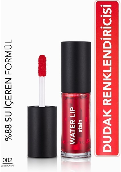 Water Lip Stain Yoğun Renk Veren Uzun Süre Kalıcı Mat Dudak Tint'i (002 Love Craft) 8682536042178