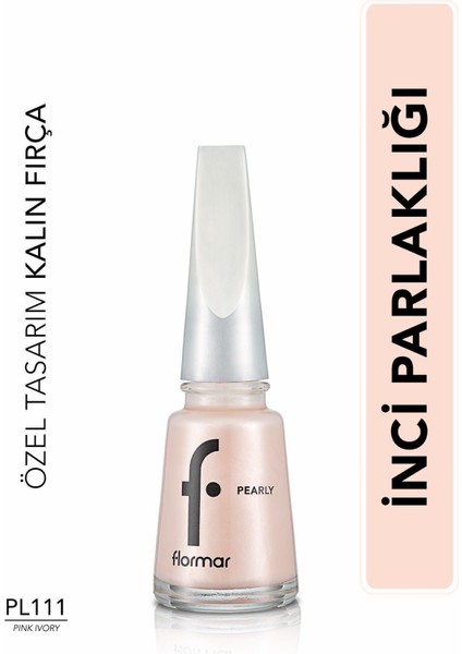 Pearly Yoğun Işıltı Veren Uzun Süre Kalıcı Sedefli Oje (PL111 Pink Ivory) 8682536035408