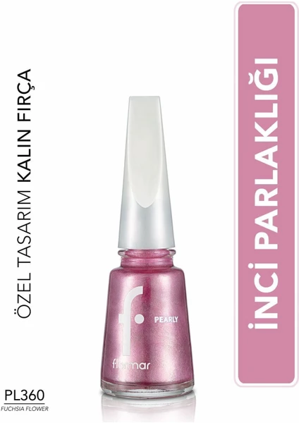 Pearly Yoğun Işıltı Veren Uzun Süre Kalıcı Sedefli Oje (PL360 Fuchsia Flower) 8682536035460