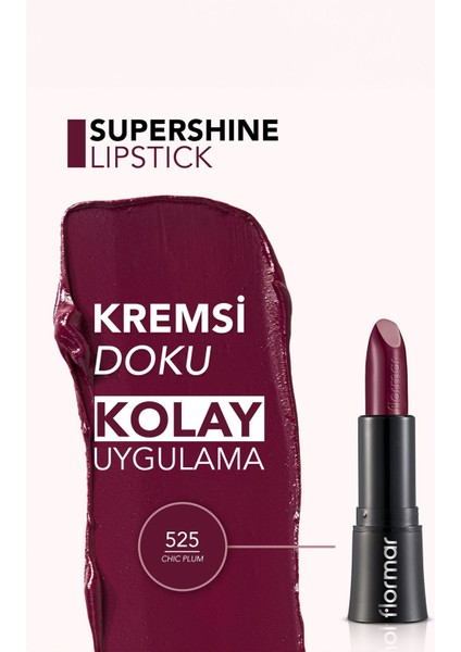 - Ruj - Supershine Lipstick 525 Chic Plum 8690604086863 33000002 fırsatları