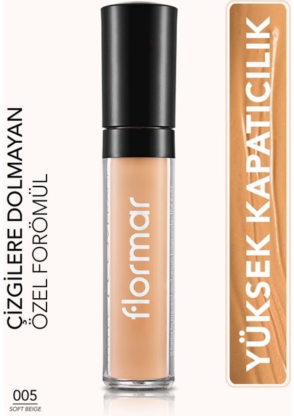 Kapatıcı - Perfect Coverage Liquid Concealer 005 Soft Beige 31000008-005 Kapatıcı - Perfect Coverage Liquid Concealer 005 Soft