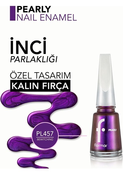 Pearly Yoğun Işıltı Veren Uzun Süre Kalıcı Sedefli Oje (PL457 Bewitching) 8682536035651