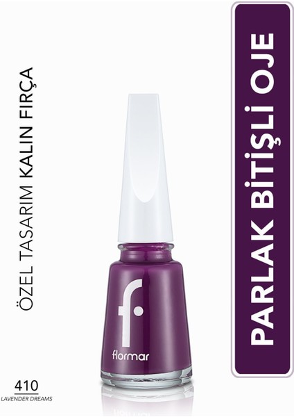 Klasik Parlak Bitişli Yüksek Pigmentli Oje (410 Lavender Dreams) 8682536036016