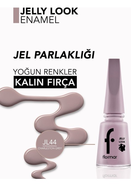 Jelly Look Oje Charleston Grey Renk Ultra Parlaklık ve Kolay Uygulama 13.5 ml fırsatları
