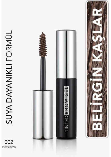 Tinted Brow Gel Doğal Görünüm Veren Suya Dayanıklı Kaş Maskarası (002 Light Brown) 8682536034760