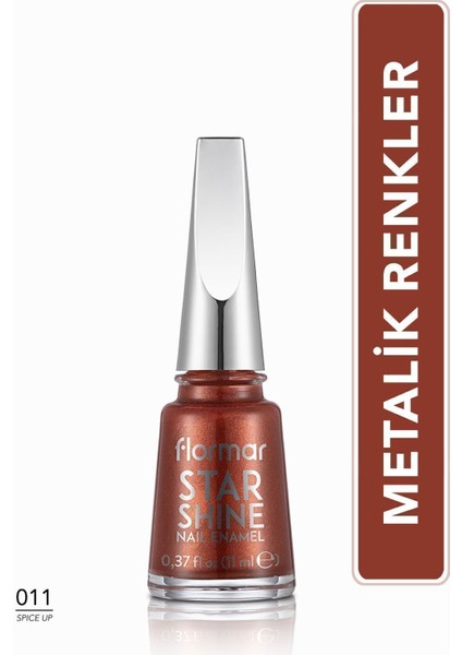 Star Shine Yüksek Pigmentli & Parlak Bitişli Metalik Oje (011 Spice Up) 8682536005678