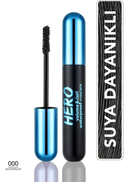 Hero Volume & Curl Yoğun Hacim Veren Suya Dayanıklı Maskara