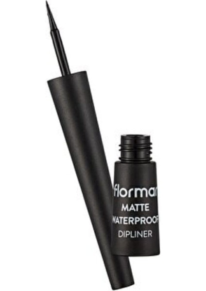 Matte Yoğun Renk Veren Suya Dayanıklı Mat Eyeliner (001 Black) 8690604536481