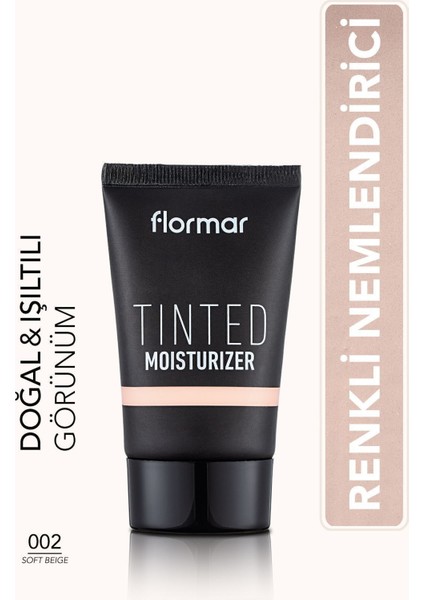 Tinted Moisturizer Canlı Görünüm Veren Likit Renkli Nemlendirici (002 Soft Beige) 8682536041362