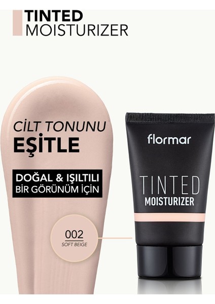 Tinted Moisturizer Canlı Görünüm Veren Likit Renkli Nemlendirici (002 Soft Beige) 8682536041362