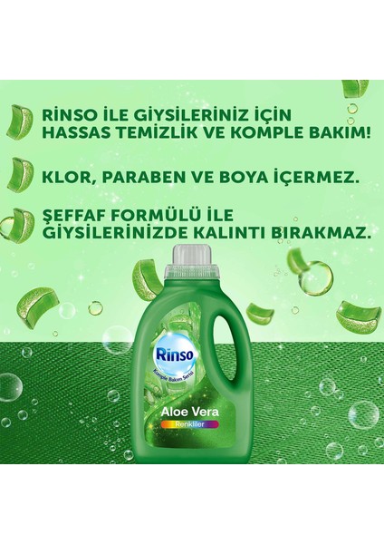 Sıvı Çamaşır Deterjanı Komple Bakım Serisi Aloe Vera Renkliler Için 1.5 L