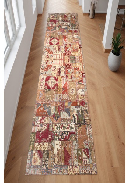 Dijital Baskı Kilim Patchwork Klasik Kaymaz Taban Makinada Yıkanabilir Salon ve Yolluk Halısı