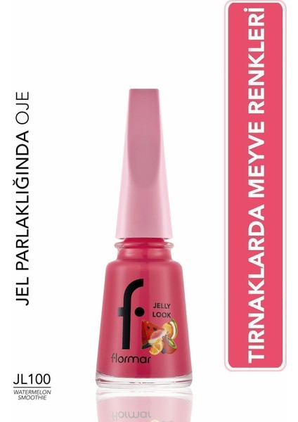 Jelly Look Yüksek Pigmentli & Parlak Bitişli Jel Görünümlü Oje