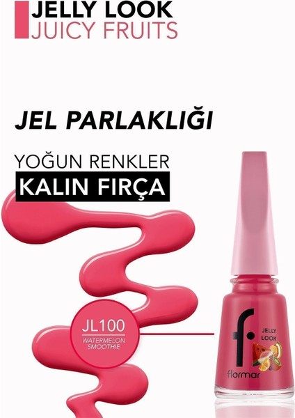 Jelly Look Yüksek Pigmentli & Parlak Bitişli Jel Görünümlü Oje