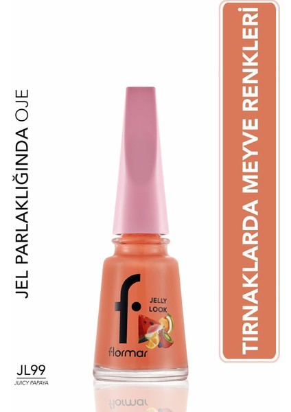 Jelly Look Yüksek Pigmentli & Parlak Bitişli Jel Görünümlü Oje